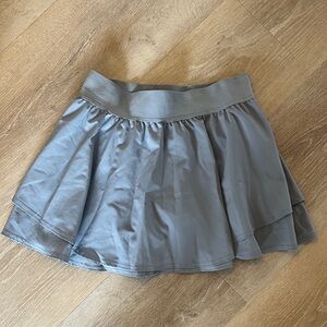 bp Athletic Gray Elastic Waist Flared Skater Skirt with shorts
